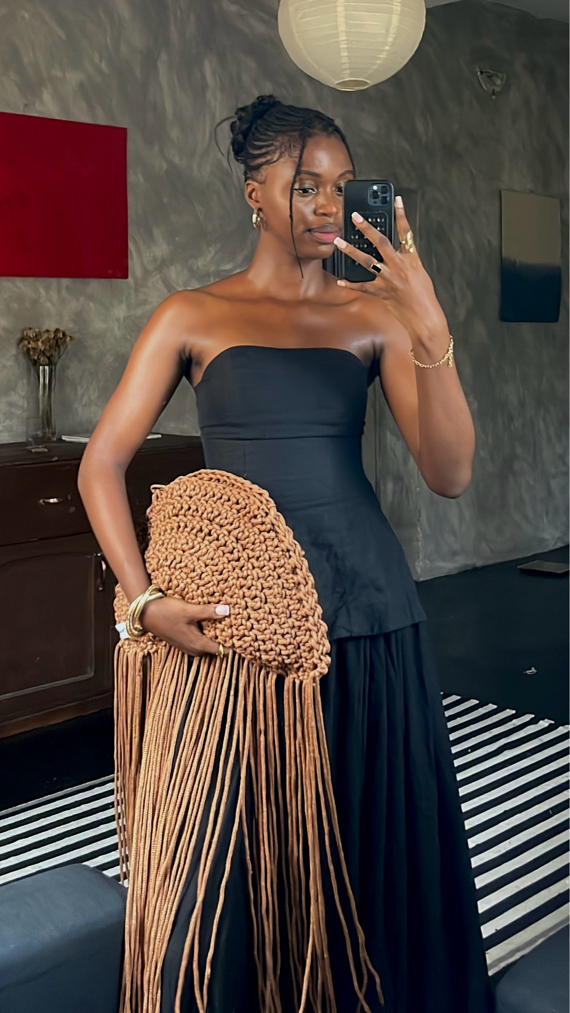 Qreenade Taco Bag – Handmade African Crochet Clutch with Fringe
