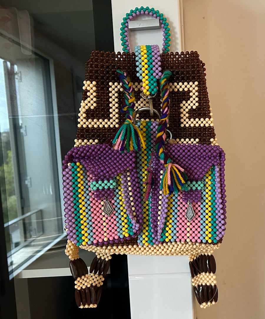 Handmade Beaded Backpack for Kids and Teenagers