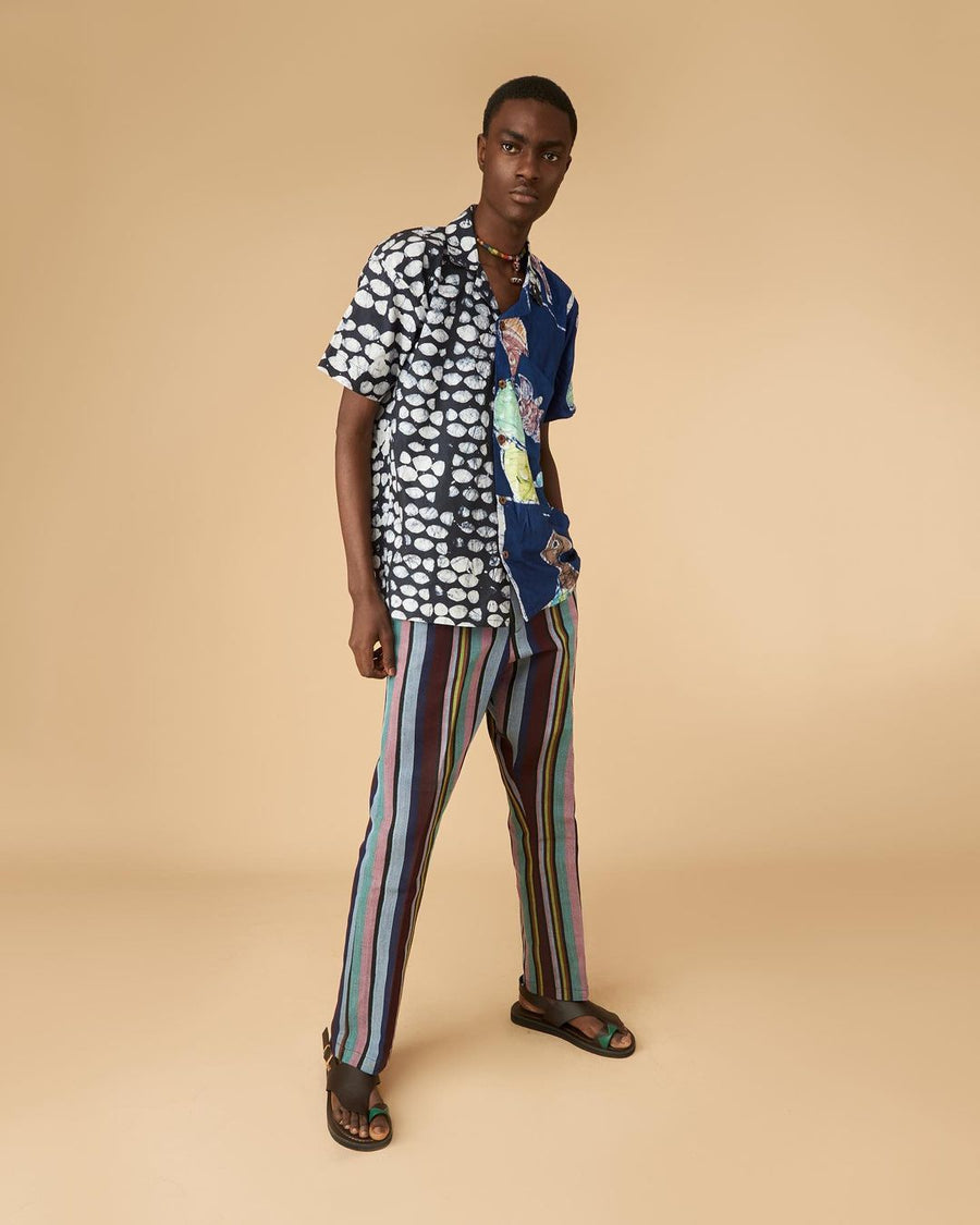 Faka Camp-Collar Shirt and Lamidi Asooke Trousers