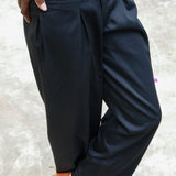 TUG Unisex Black Pleated Trouser | ADJOAA