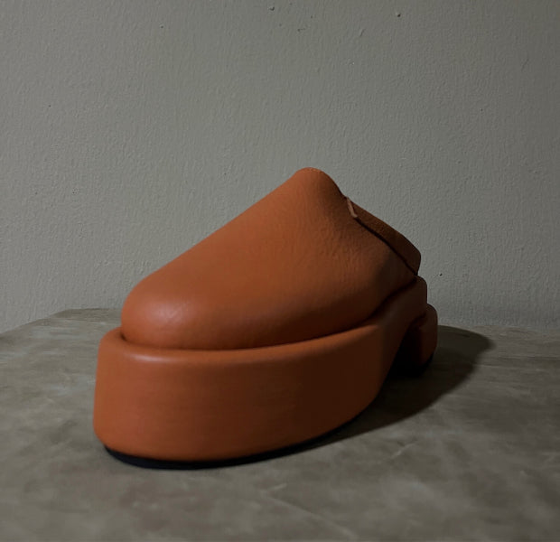 KKERELE Gora Leather-Wrapped Platform Heel Shoes