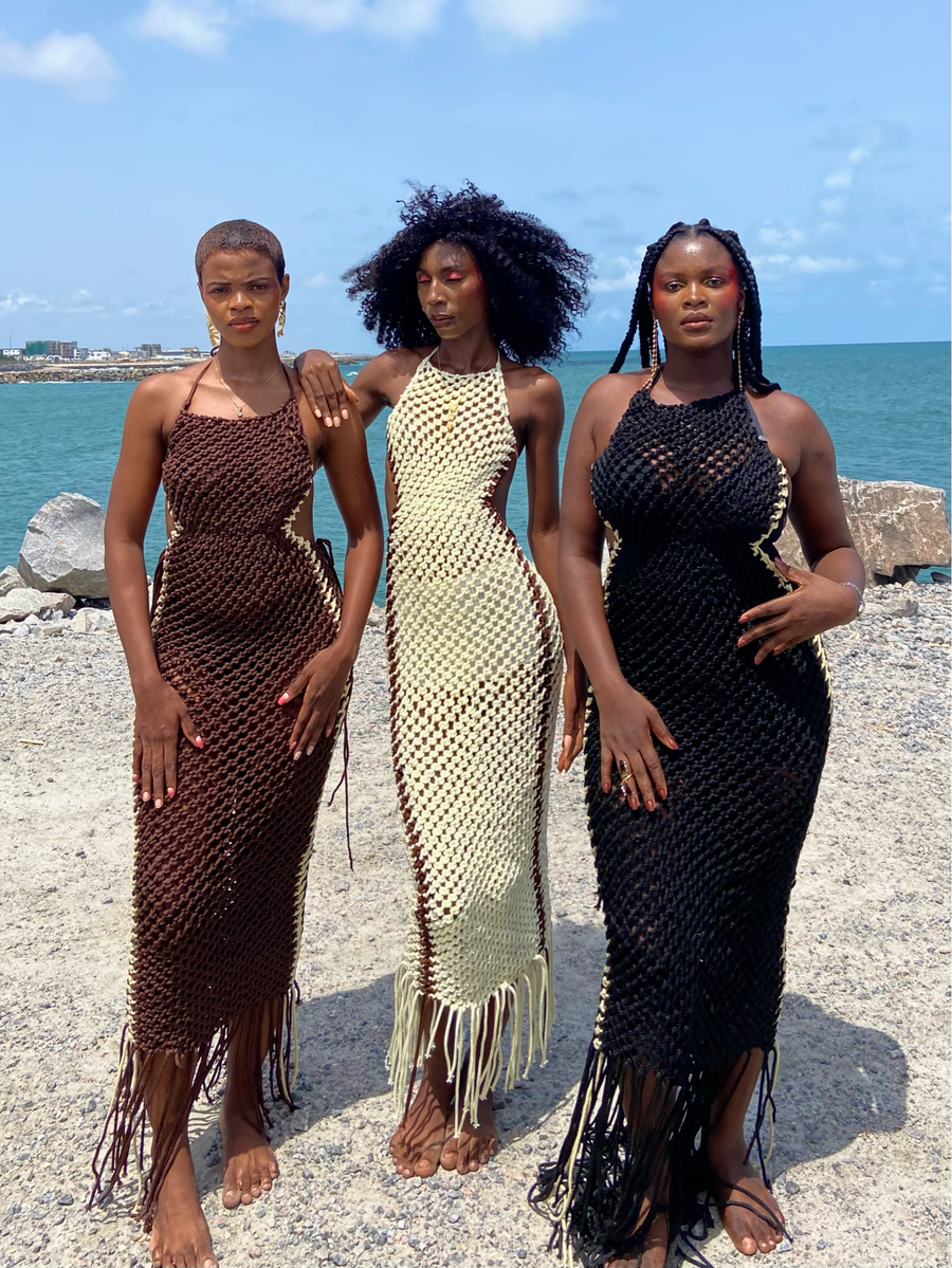 macrame beach dress Dubai Handmade Macrame Dress