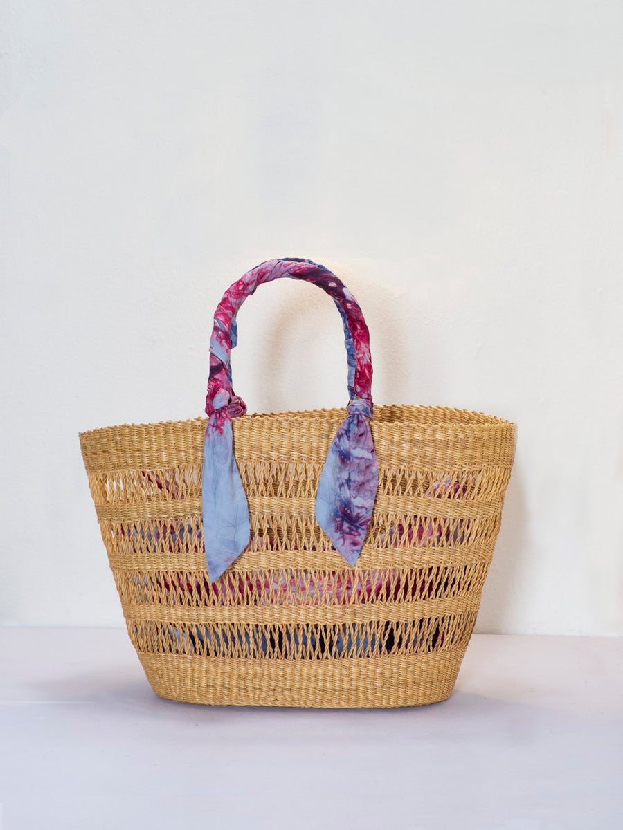 AKETEKETE Ayine Woven Basket Bag - Medium