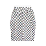 The Akissi III black-and-white fully lined and structured skirt