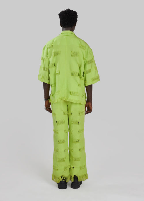 Boyedoe Busumuru II Men's Neon Green Pant and Shirt Set