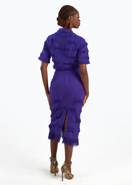 Boyedoe Busumuru II Women's Handwoven Cotton Smock Purple Skirt