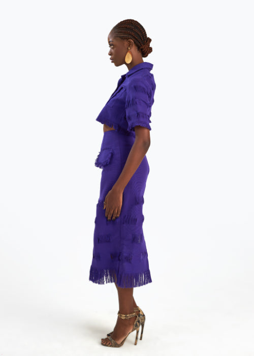 Boyedoe Busumuru II Women's Handwoven Cotton Smock Purple Skirt