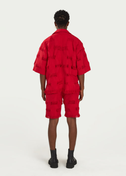 Boyedoe Busumuru II Men's Red Shorts and shirt Set