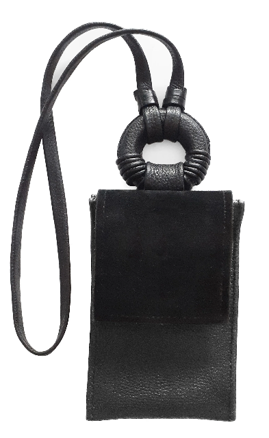 XITA Black Ruri phone bag with a small internal slot for a few cards
