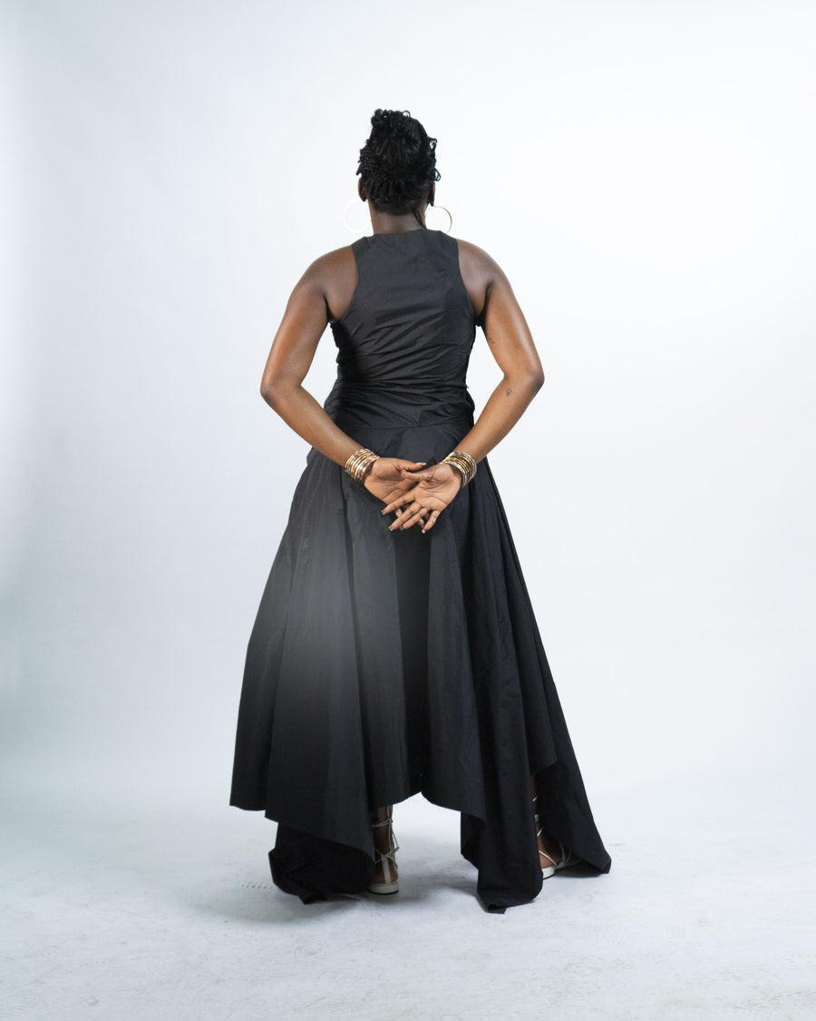 Nyosi Brand Cleo Asymmetric Maxi Dress with Asymmetric Hem