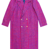 The Ella I blue and pink long and breasted Coat