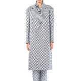 The Ella III black-and-white long and breasted Coat