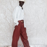 OLOOH White Linen Shirt with Bronze Buttons | ADJOAA