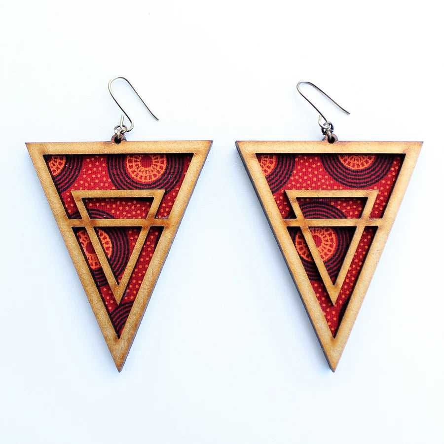 INKATURAH Bound to Succeed African Print Earrings