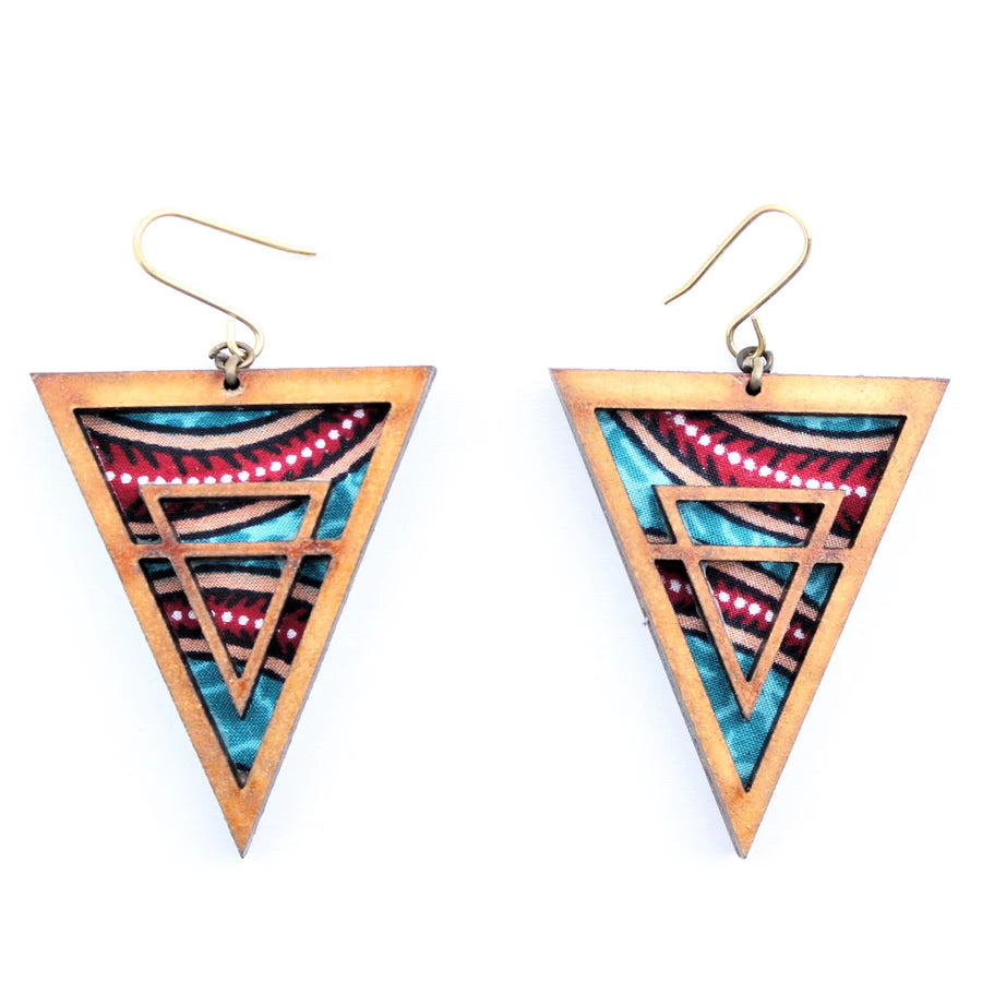 INKATURAH Bound to Succeed African Print Earrings