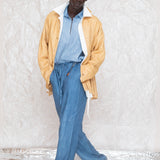 OLOOH Mustard Yellow Linen Overshirt | ADJOAA