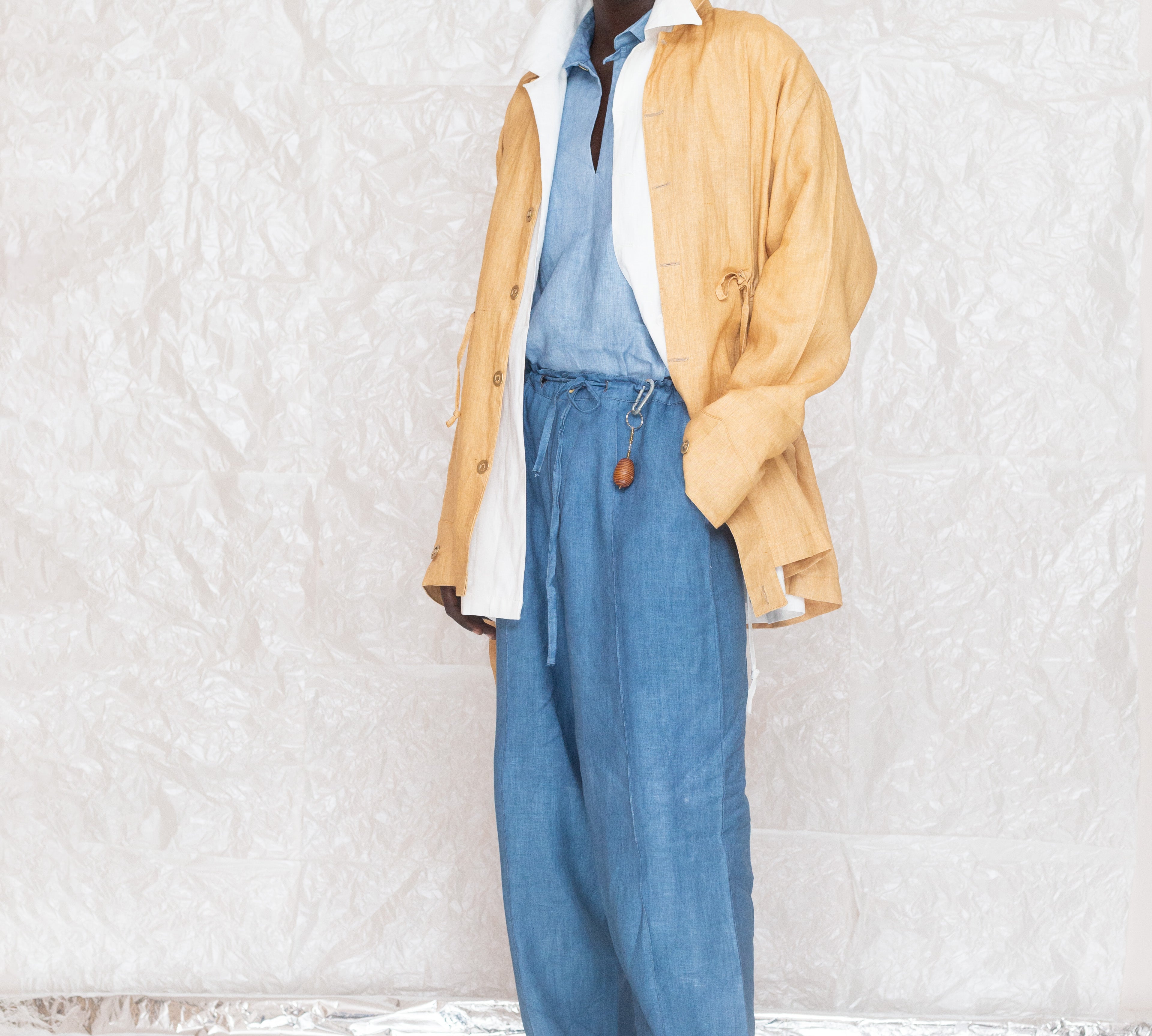 OLOOH Blue Linen Shirt | ADJOAA
