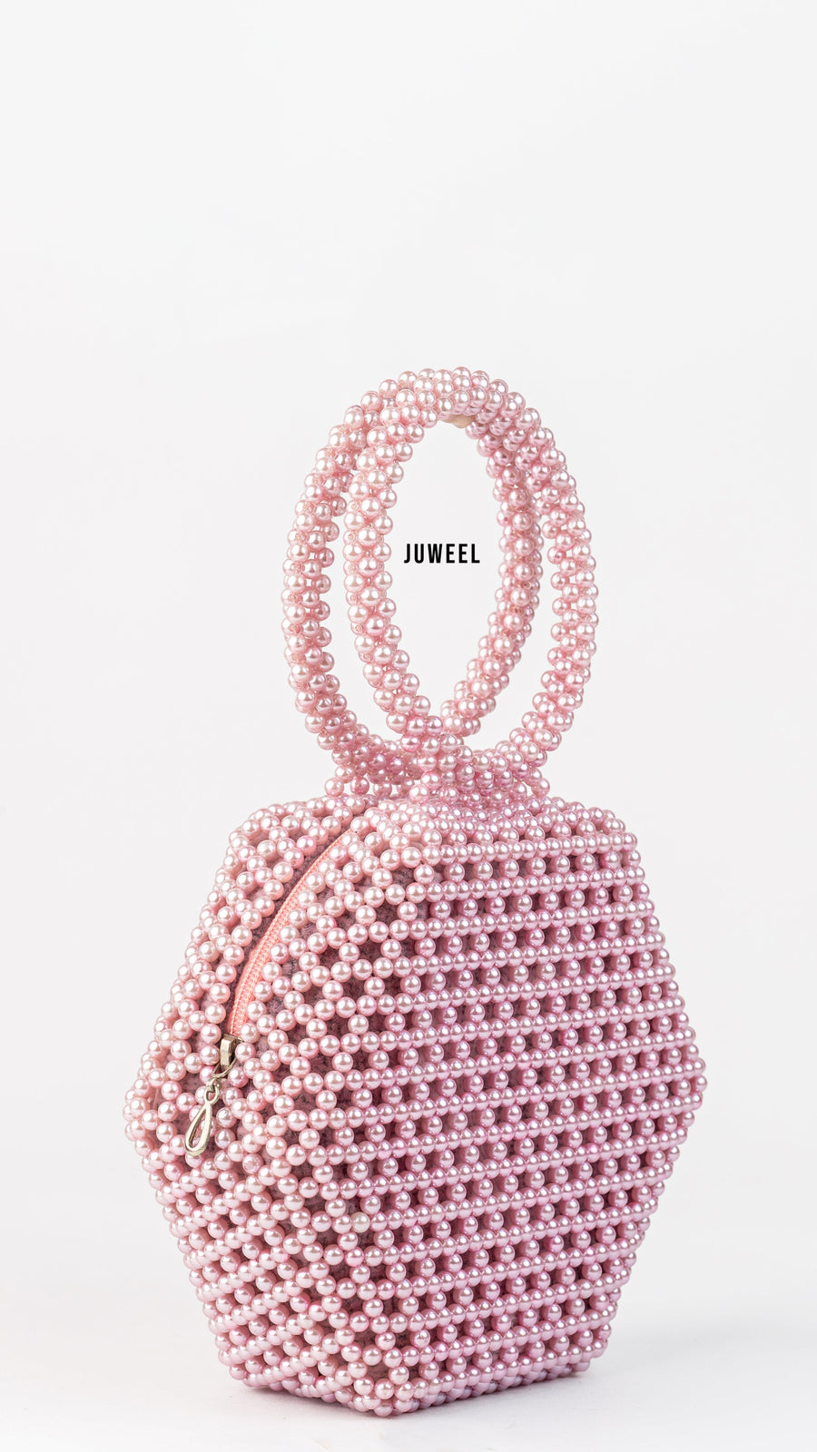 Hexie Beaded Mini Handbag - Pink