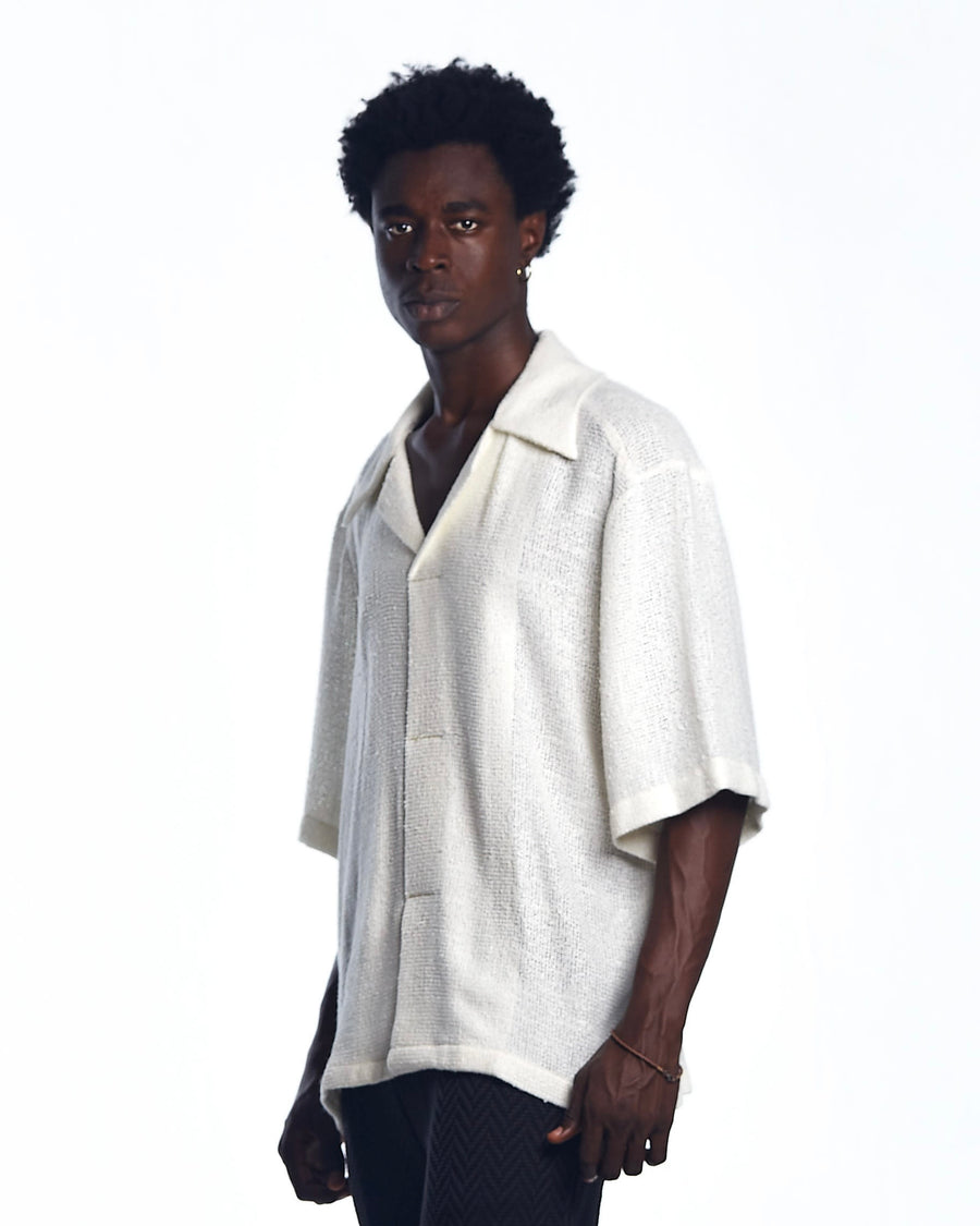 AJABENG Asiakwa Cotton-Knit Lapel Shirt