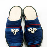 Cute-Saint Oke Lightweight Mules with deadstock leather and cowrie detailing