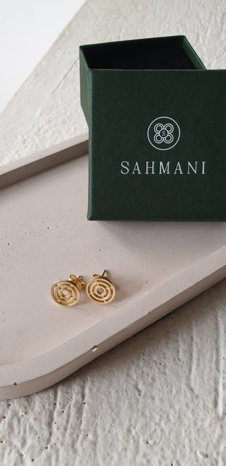 SAHMINA Inner Circle Diamond  Stud Earrings