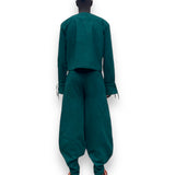 Cute-Saint Iga Jacket with frontal zip opening and bell wrists