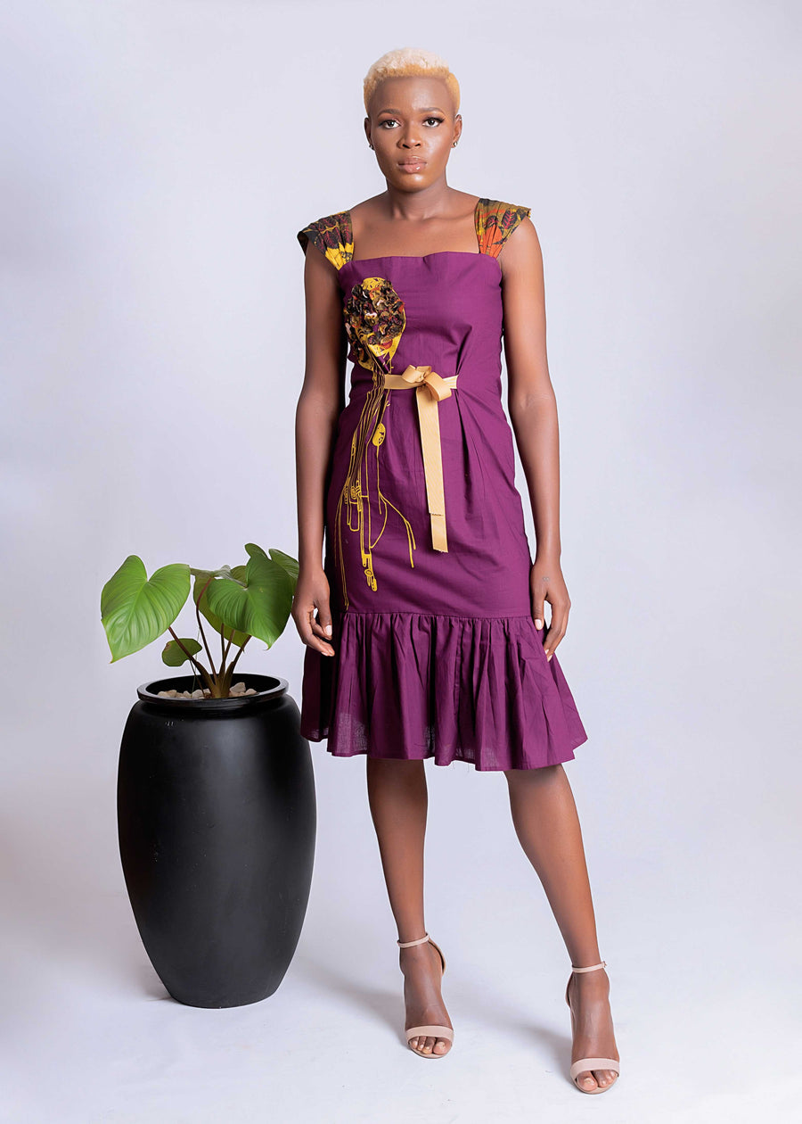AIMAS Marcu Cotton Textured Dress