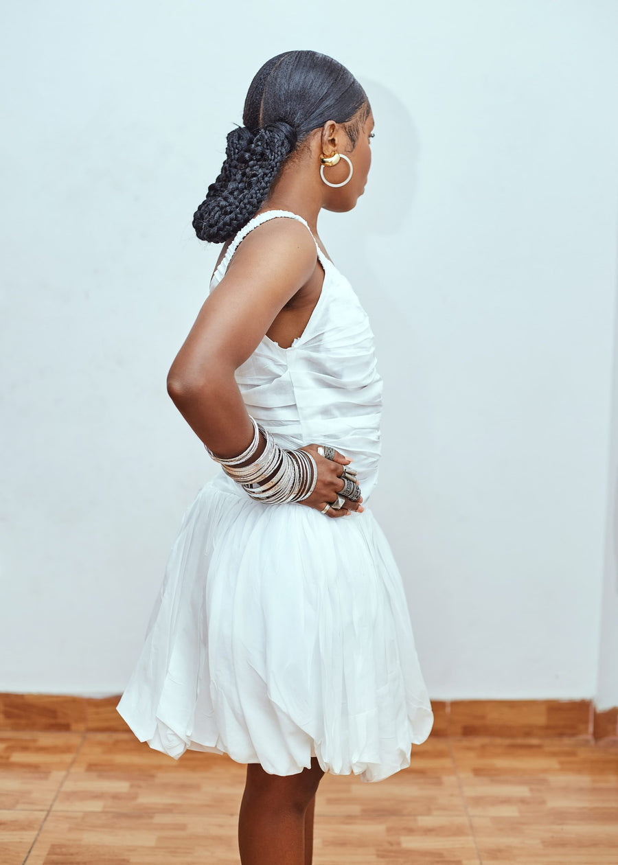 Nyosi Brand The Koju Dress with Gather Detail and Scrunchie Straps