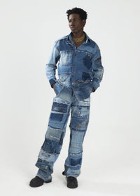 Boyedoe Odeneho II Men's Patchwork Upcycled Denim Set | African