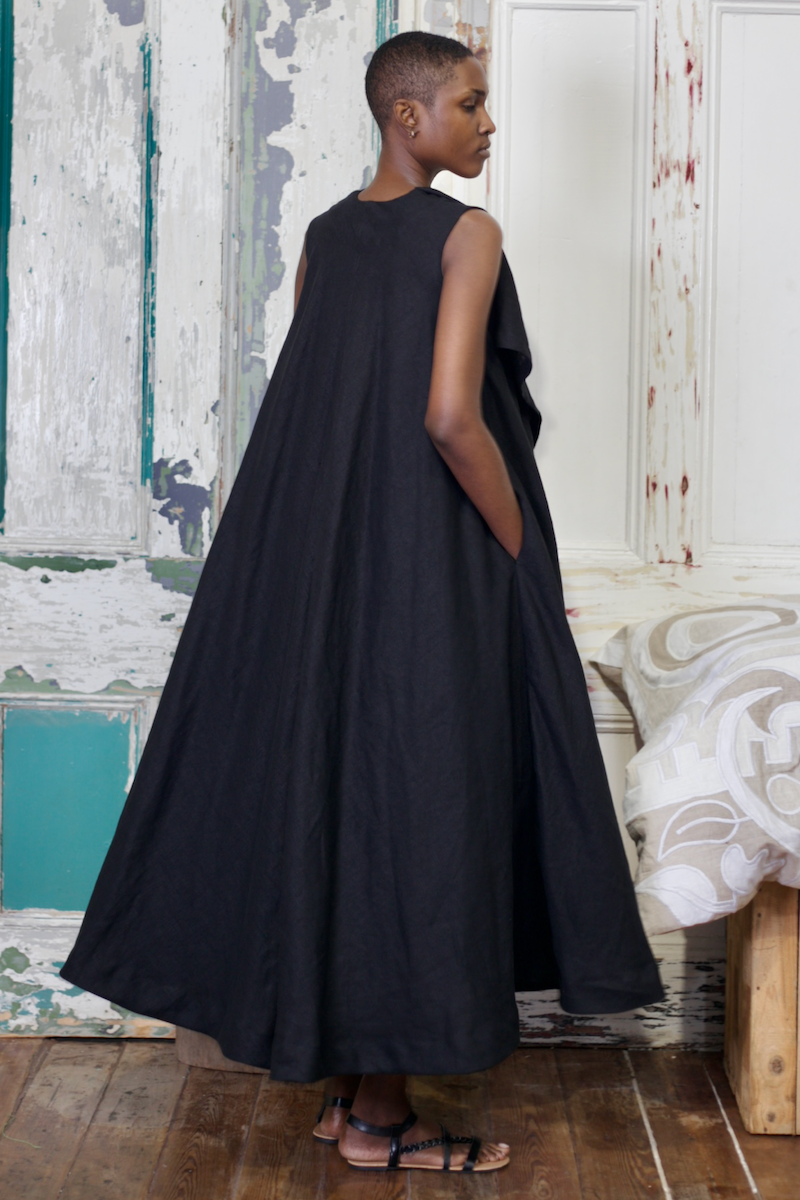 THE CLOTH Anthurium Double Flare Linen Dress