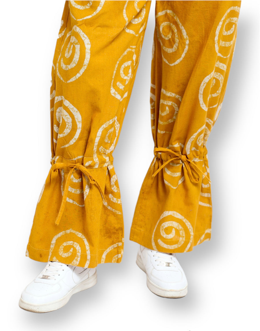 Cute Saint Moshalashi Yellow Cotton Trouser