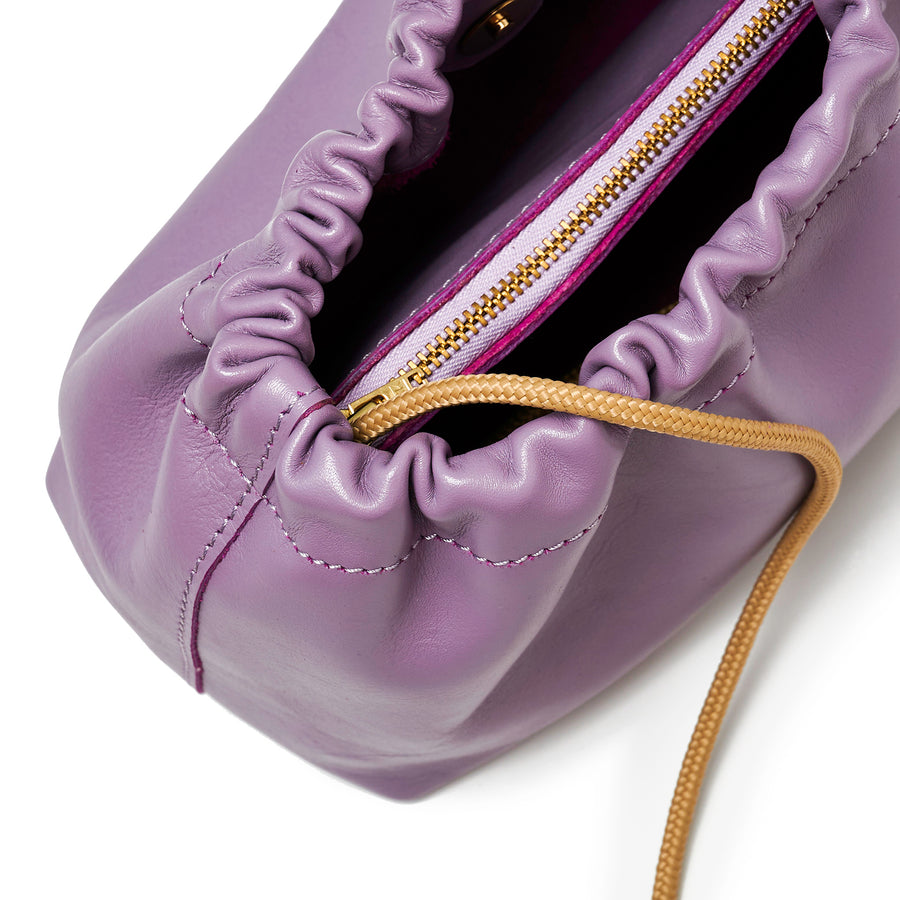 Project Dyad || Lilac Rope Strap Magnet Button Closes Wave Bag