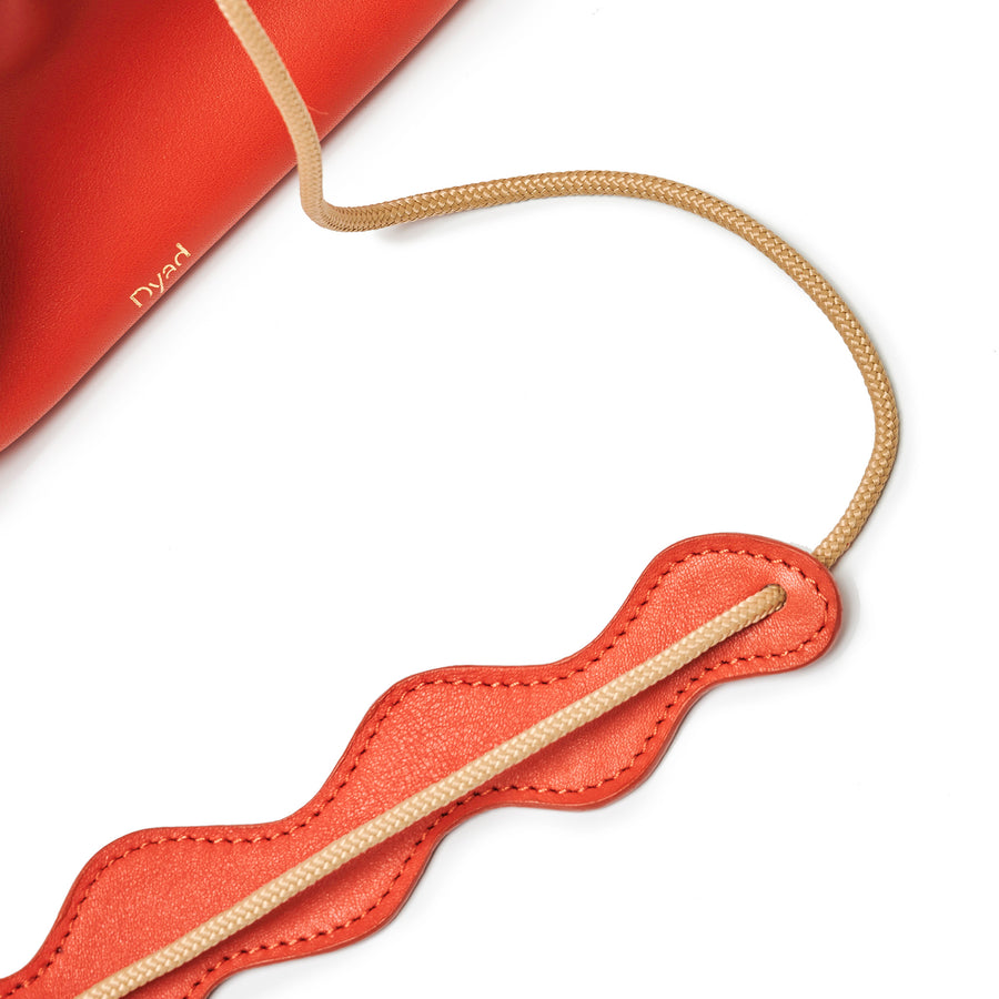 Project Dyad || Lobster Red Rope Strap Magnet Button Closes Wave Bag
