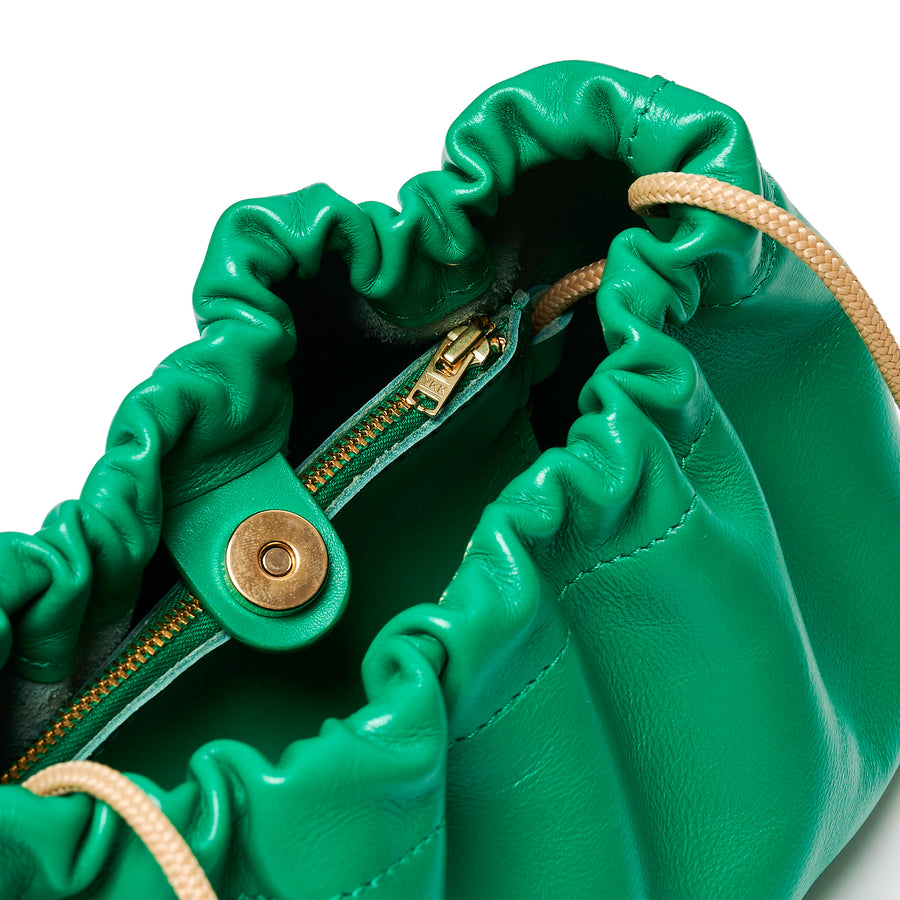 Project Dyad || Lawn Green Rope Strap Magnet Button Closes Wave Bag