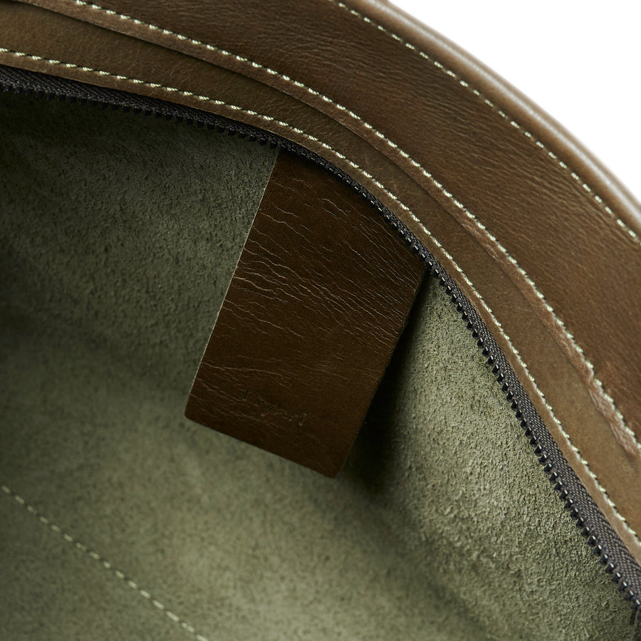 Project Dyad || Olive Inner small pocket Zipper Tote Bag