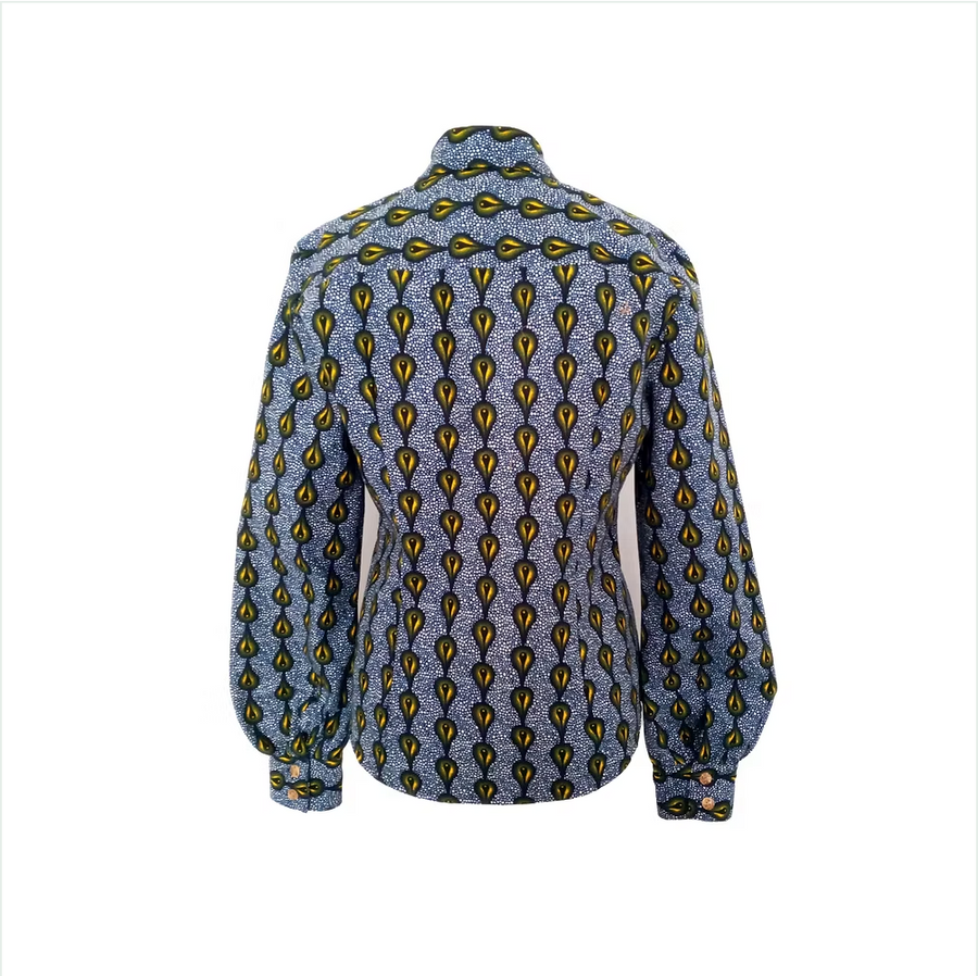ER-ZUM-AH Kemi Shaped African Print Shirt