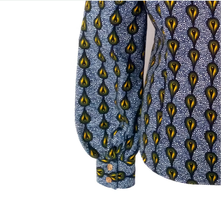 ER-ZUM-AH Kemi Shaped African Print Shirt
