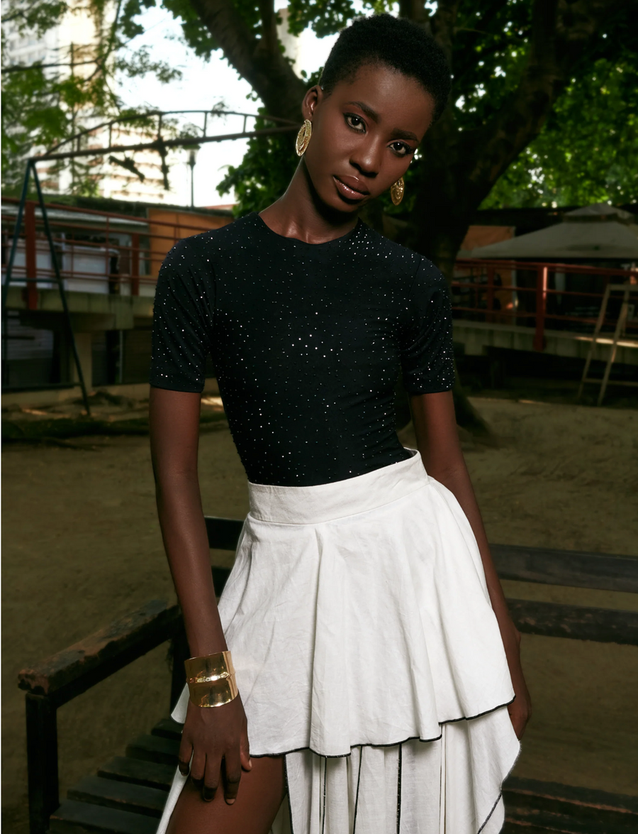 ABIOLA OLUSOLA PLUME SKIRT