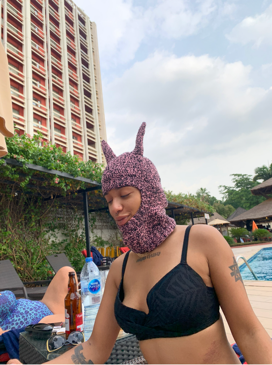 Gaea Lumi crochet animal balaclava