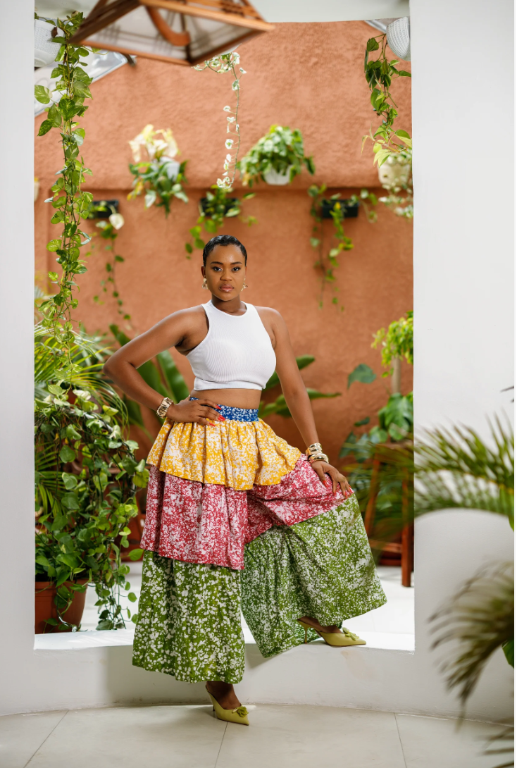 Atuche layered colorful Bloom Pant
