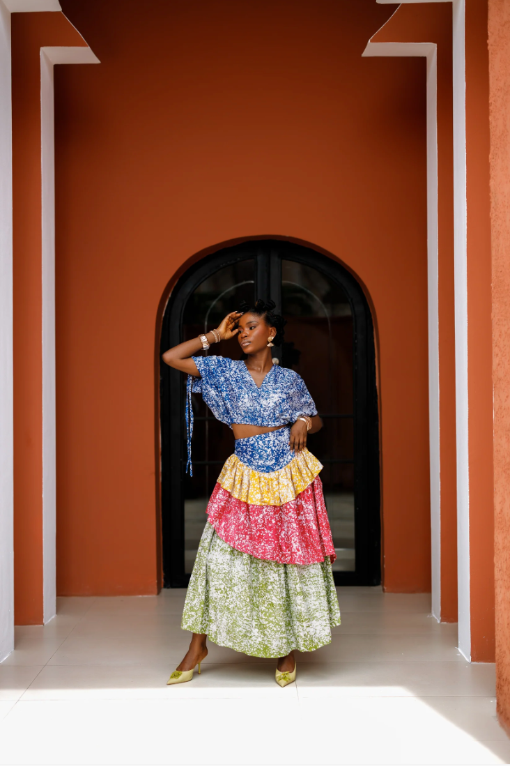 Atuche 2 piece layered colorful Bloom Set