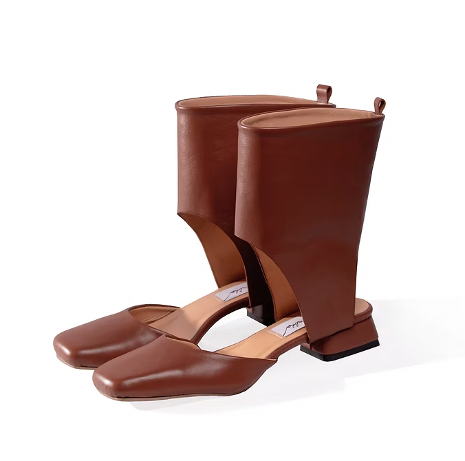 Loza Maleombho Cut Out Leather ANGRÉ Ankle Boots