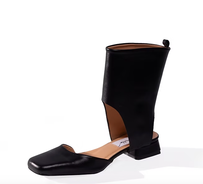 Loza Maleombho Cut Out Leather ANGRÉ Ankle Boots