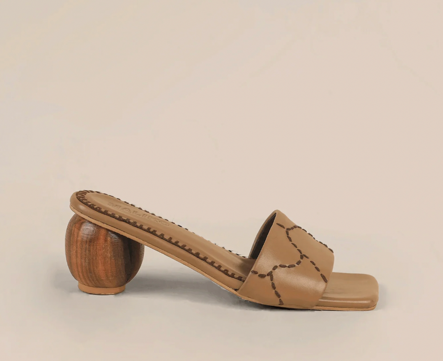 Maliko Hand Embroidered Round Heel UJU Sandals