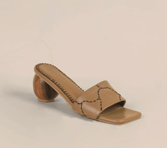 Maliko Hand Embroidered Round Heel UJU Sandals