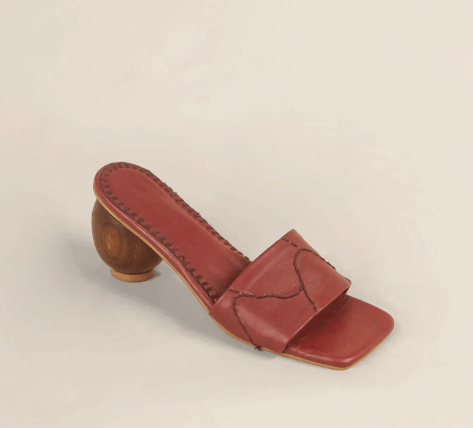 Maliko Hand Embroidered Round Heel UJU Sandals