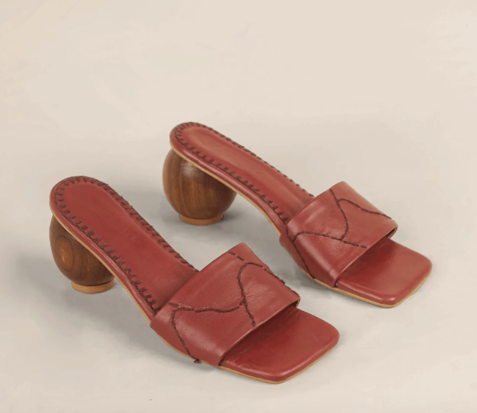 Maliko Hand Embroidered Round Heel UJU Sandals