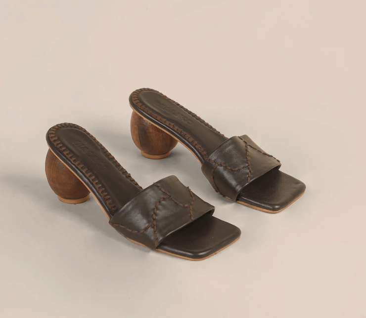 Maliko Hand Embroidered Round Heel UJU Sandals