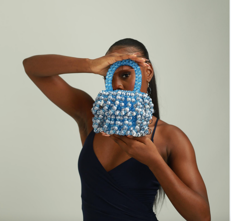 Mairachamp Mini Woven Orb MAIA Beaded Bag