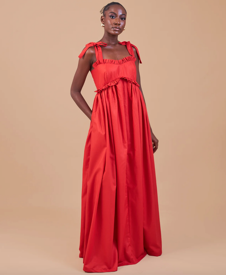 M.O.T  Bow Tie Maxi Somto Dress